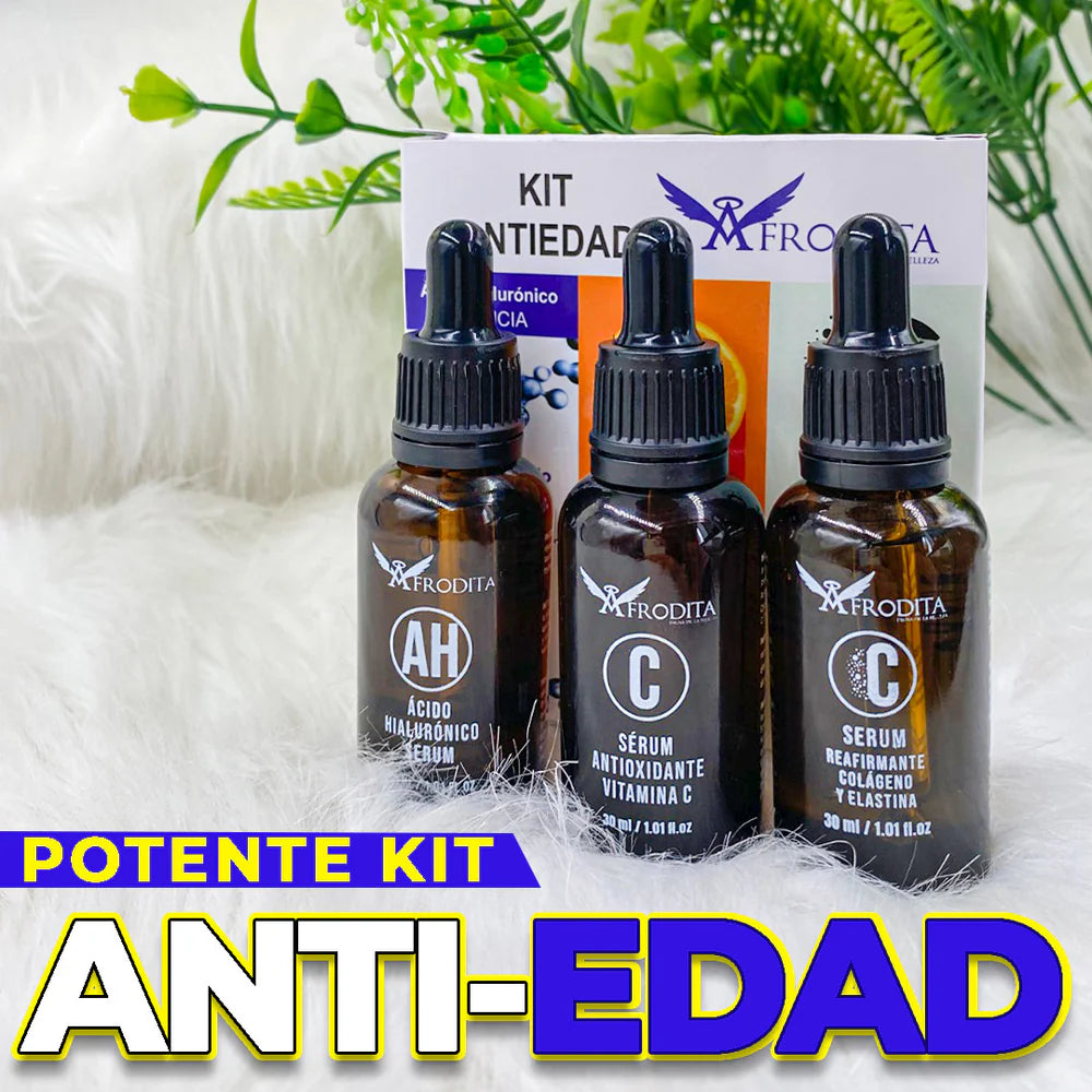 Kit Anti Edad Afrodita | Rutina Completa para una Piel Hidratada, Firme y Radiante