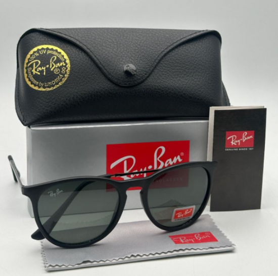 Gafas de Sol Estilo Erika Negro/Verde con Estuche Premium