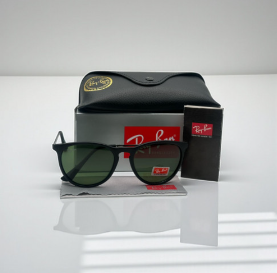 Gafas de Sol Estilo Erika Negro/Verde con Estuche Premium