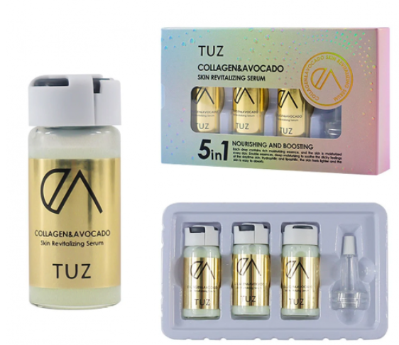 Base de Maquillaje 5 en 1 TUZ Colágeno y Aguacate | Set 3 Piezas