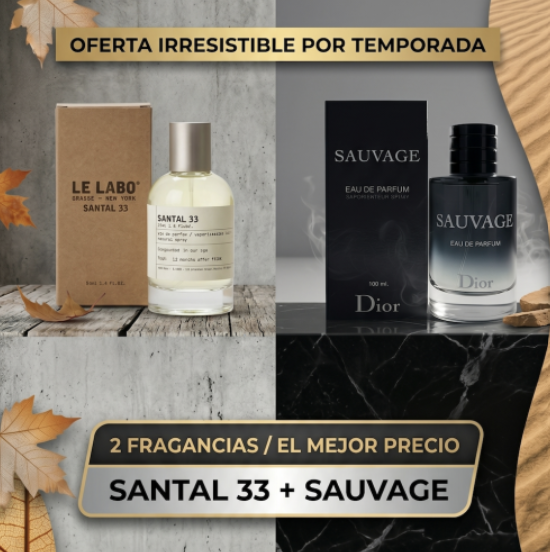 Santal 33 + Sauvage Dior | Dúo de Fragancias Premium