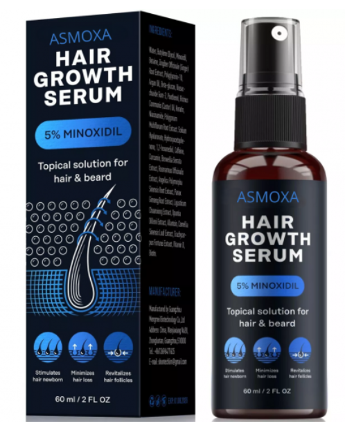 Sérum Capilar Minoxidil 5% + Biotina y Queratina | Crecimiento y Anti Caída | Hombre y Mujer