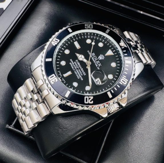 Rolex Submariner Plateado-Negro
