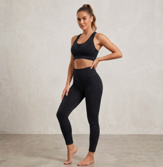 Set Deportivo Pantalón Largo — Negro