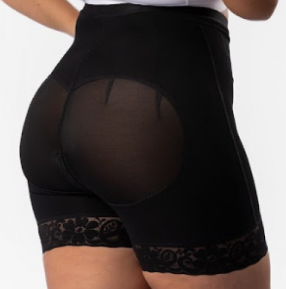 Short con Broche Tiro Alto – Levanta Cola y Encaje