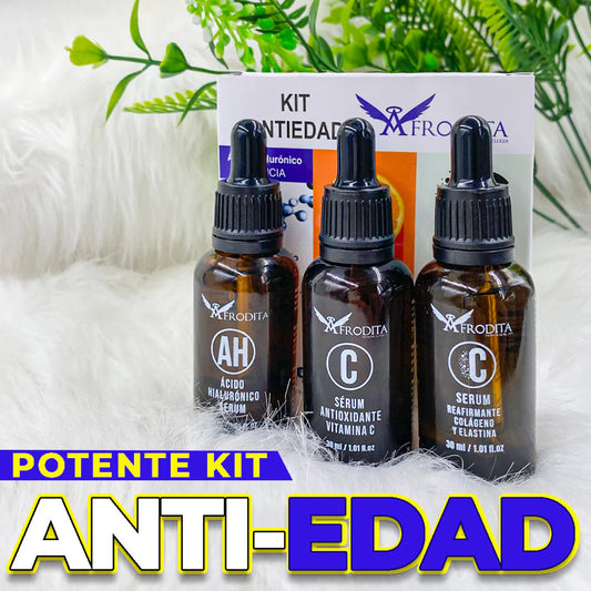 Kit Anti Edad Afrodita | Rutina Completa para una Piel Hidratada, Firme y Radiante