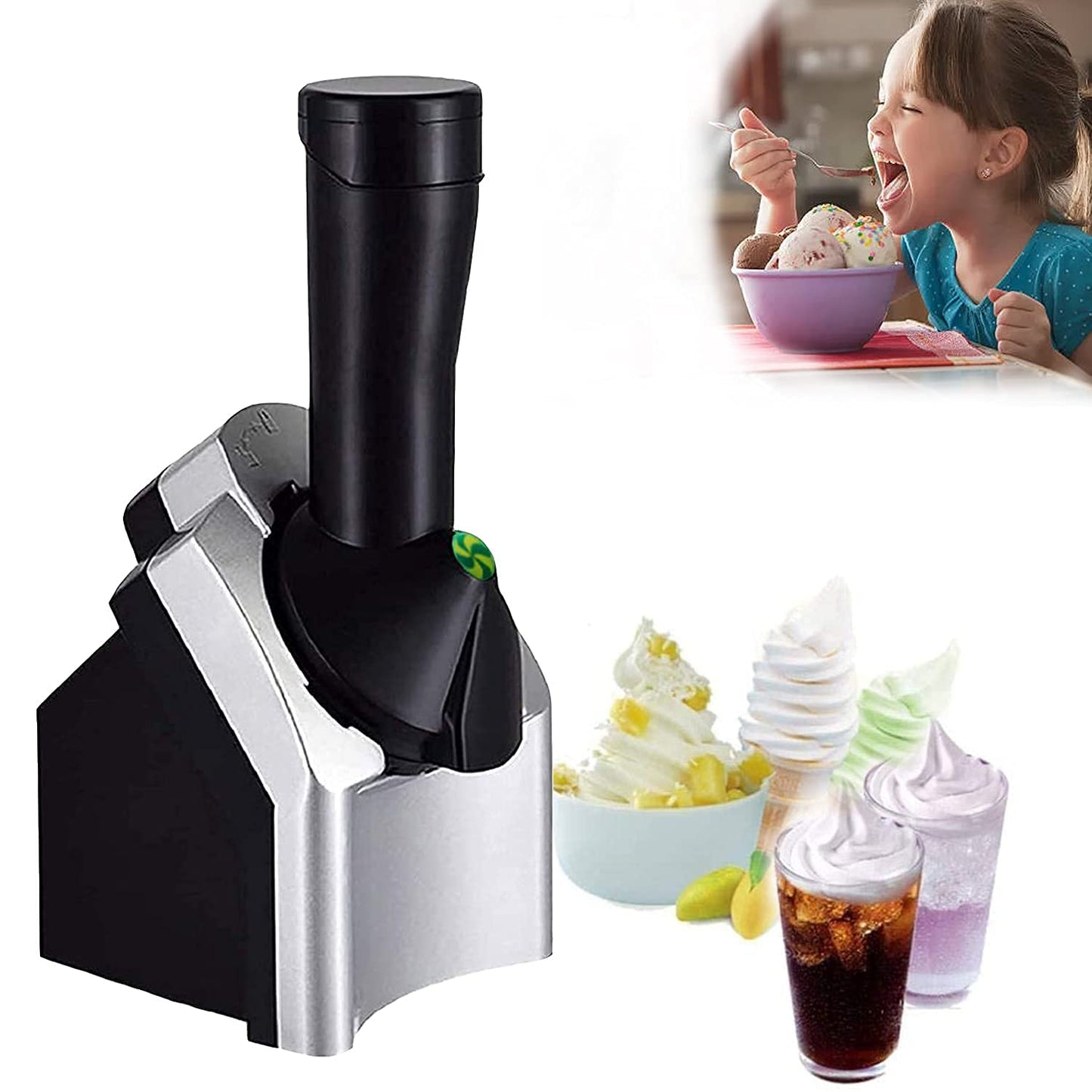 Máquina para Hacer Helado de Fruta Congelada — Postres Veganos Saludables