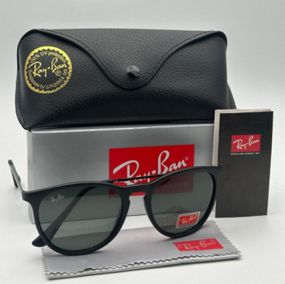 Gafas de Sol Estilo Erika Negro/Verde con Estuche Premium