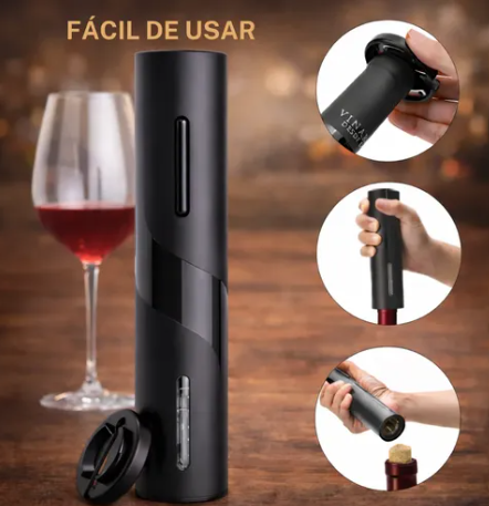 Destapador de Vino Eléctrico Recargable USB | Sacacorchos Automático para Botellas de Vino