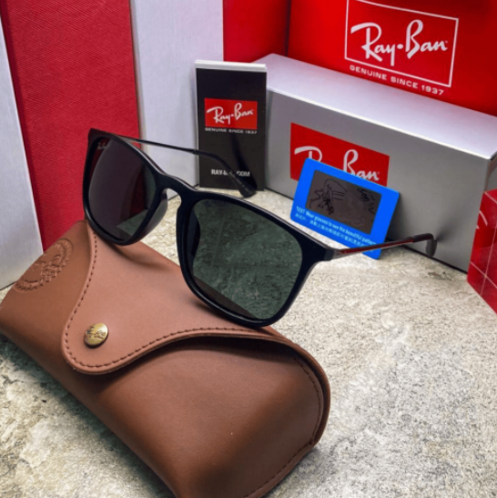 Gafas de Sol Estilo Chris Negro/Verde con Estuche Premium