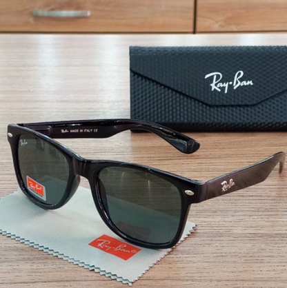 Gafas de Sol Estilo Wayfarer Folding Negro con Estuche Premium