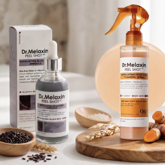 Combo Kit Dr. Melaxin Glow | Aclarante + Exfoliante de Arroz Coreano