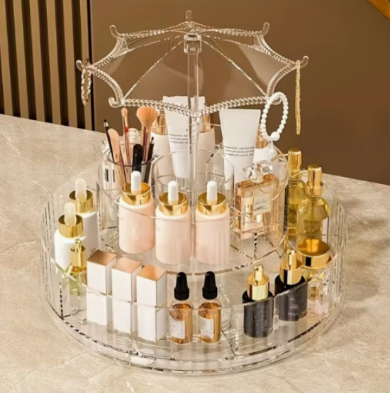 Organizador Giratorio 360° para Maquillaje y Cosméticos | 2 Niveles
