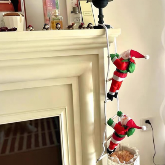 Papa Noel Escalera Colgante | Decoración Navideña