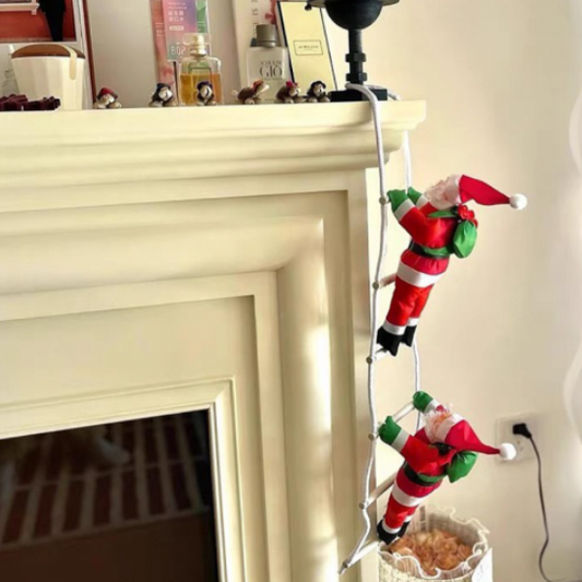 Papa Noel Escalera Colgante | Decoración Navideña