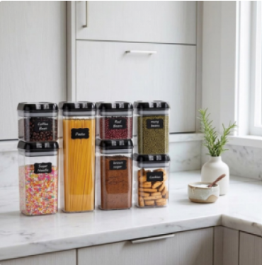 Organizador de Alimentos 7 Piezas — Set Modular para Despensa y Cocina