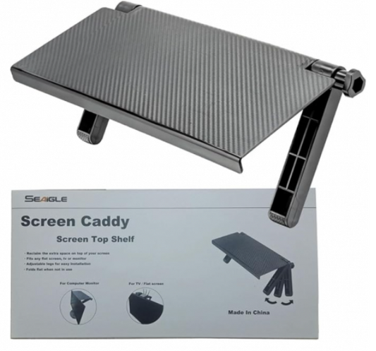 Repisa Superior para TV y Monitor KT-8012 — Ajustable, Plegable y Antideslizante