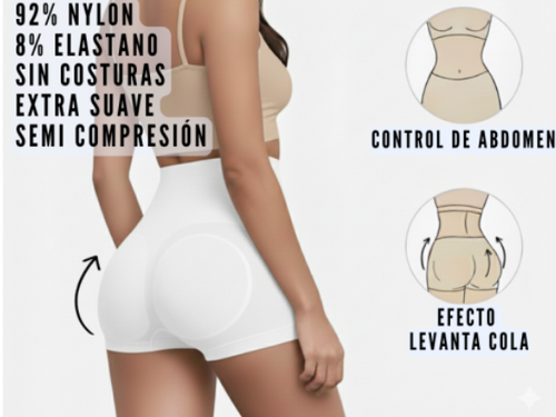 Pantie Tipo Short Levanta Cola – Fajón con Control de Abdomen
