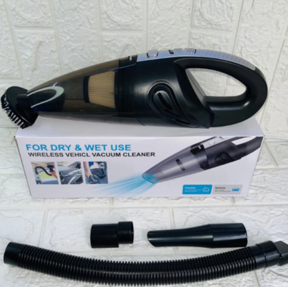 Aspiradora inalámbrica 80W para auto y hogar succión dual seco y húmedo con accesorios