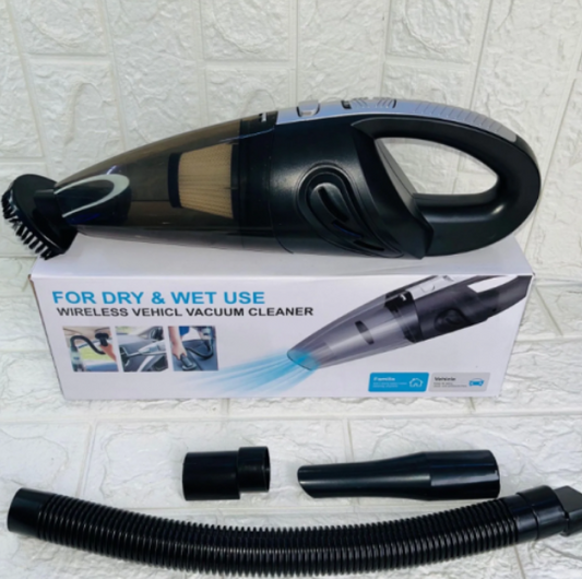 Aspiradora inalámbrica 80W para auto y hogar succión dual seco y húmedo con accesorios