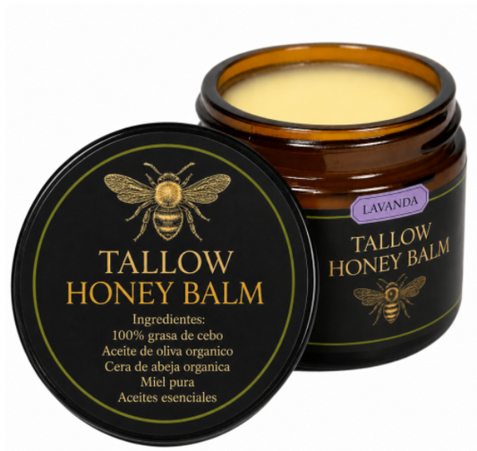 Terra Lotus Tallow Honey Balm Sérum de Sebo de Res Premium sabor Lavanda