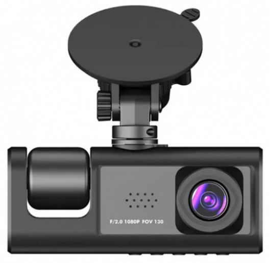 Cámara para auto WiFi 3 en 1 Full HD 1080P dashcam con cámara frontal interior y trasera