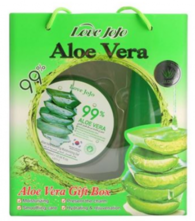 Aloe Vera Gift Box Love JoJo 99% gel hidratante y exfoliante