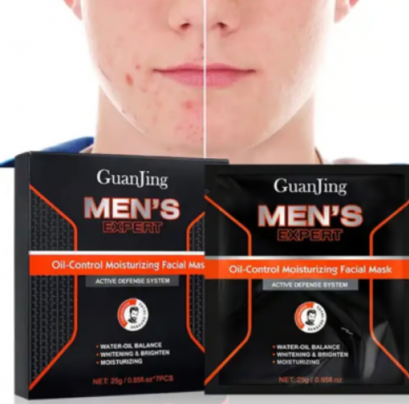 GuanJing Men's Expert Oil-Control Moisturizing Facial Mask 7 piezas para Hombre