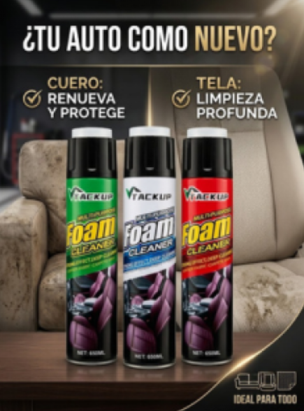 Foam Cleaner Tackup - Limpiador de interior de autos y muebles en espuma 650ml