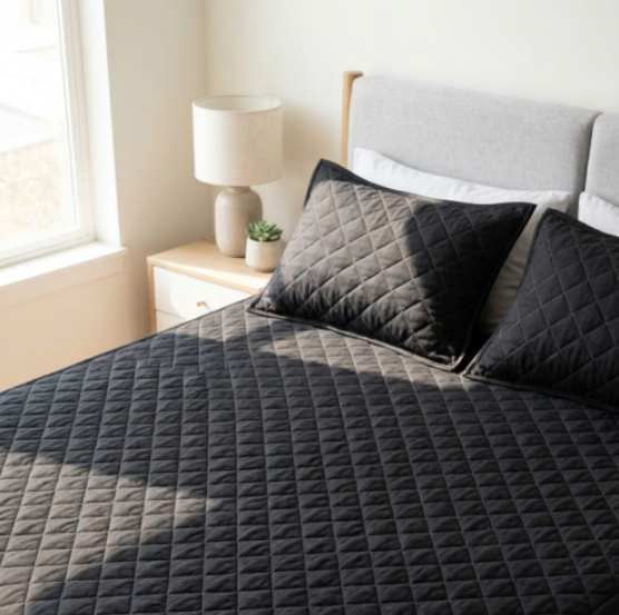 Protector de colchón Queen Waterproof negro con cubre almohadas