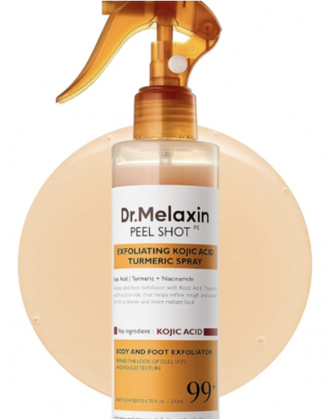 Dr. Melaxin Peel Shot Spray Exfoliante de Ácido Kójico & Cúrcuma para Cuerpo y Pies