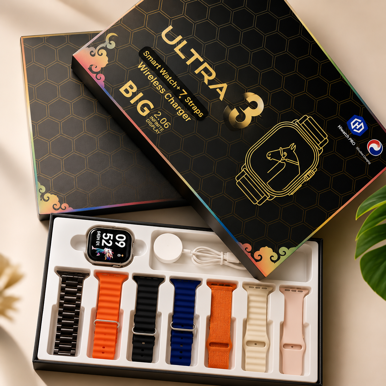 Reloj Smartwatch ULTRA 3 + 7 CORREAS