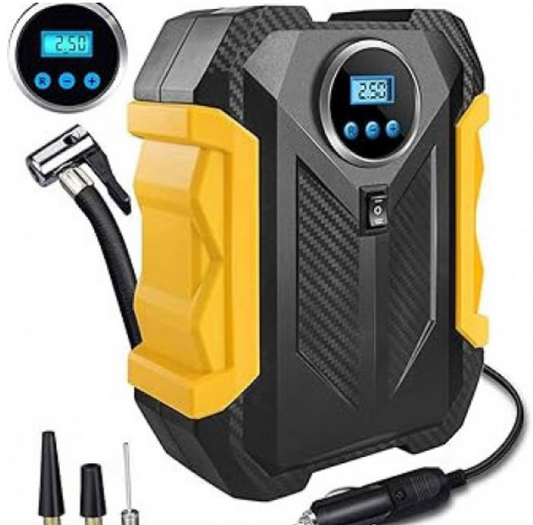 Compresor de aire digital portátil para auto bomba infladora con pantalla LCD 150PSI