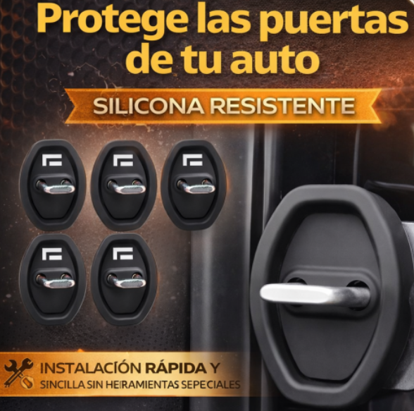 Pack 4 cubiertas protectoras de silicona para cerradura de puerta de auto instalación sin herramientas