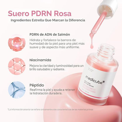 Medicube PDRN Pink Peptide Serum | Sérum de ADN de Salmón con Niacinamida y Péptidos 30ml