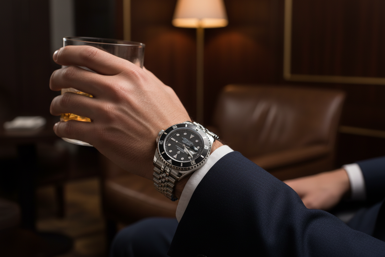 Rolex Submariner Plateado-Negro lifestyle